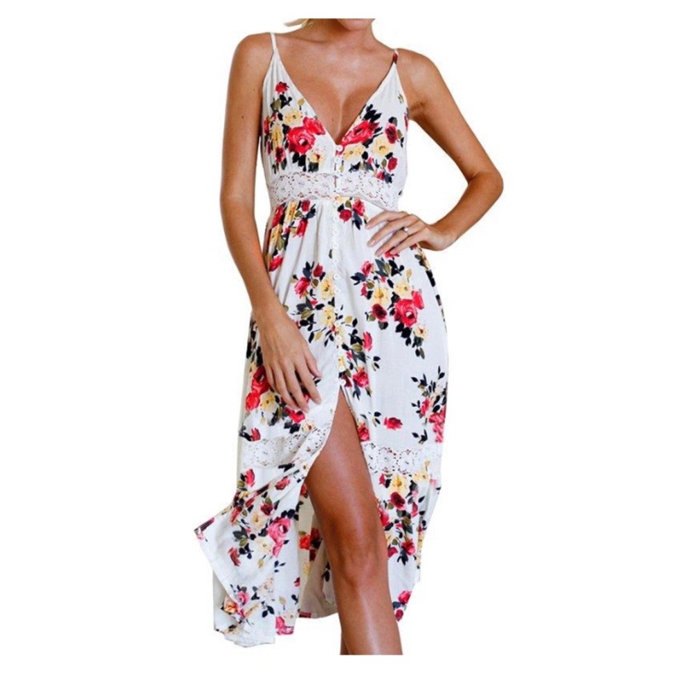 Fancyinn floral and white dress